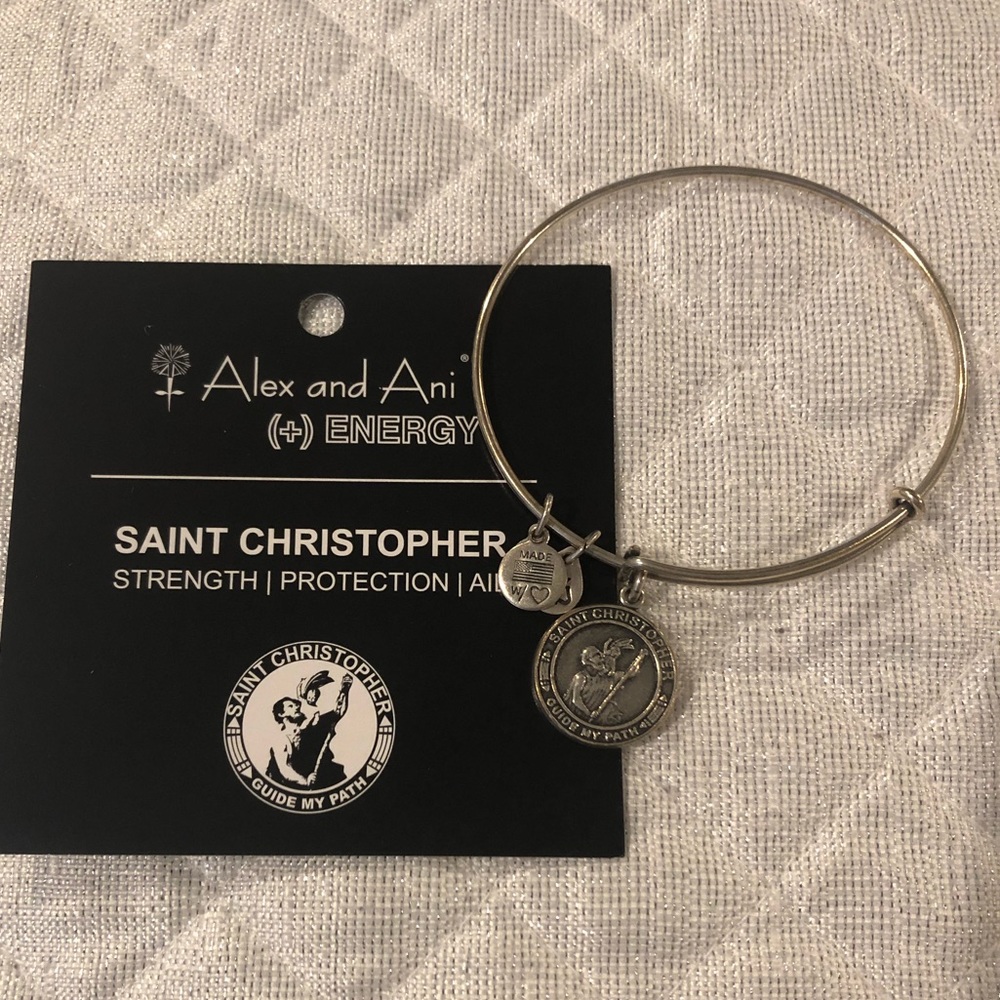 Alex and Ani Saint Christopher Silver Bracelet